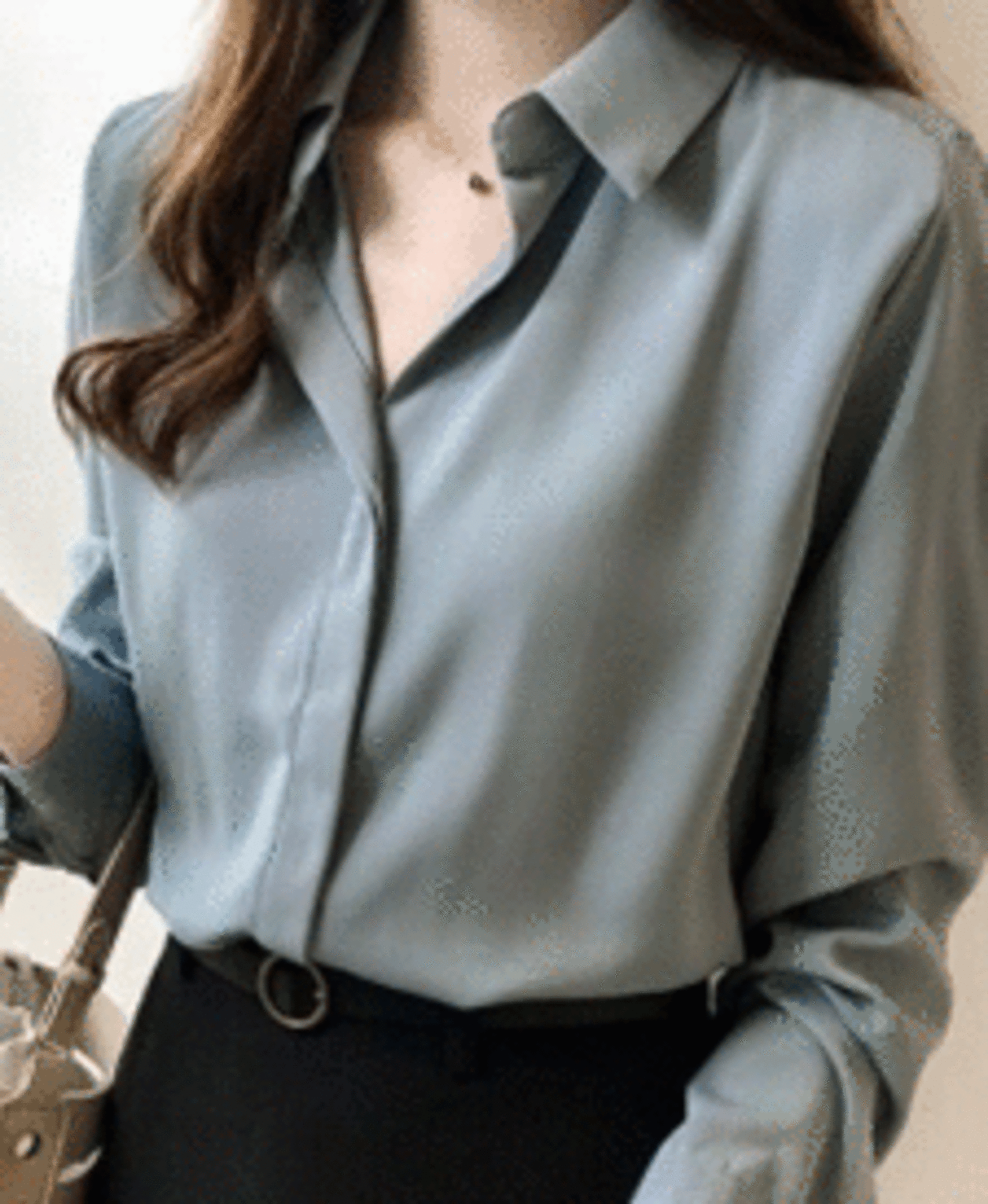 차르르 루즈핏 여성 긴팔 셔츠 블라우스 (블랙 네이비 화이트 베이지) 정장셔츠 캐쥬얼